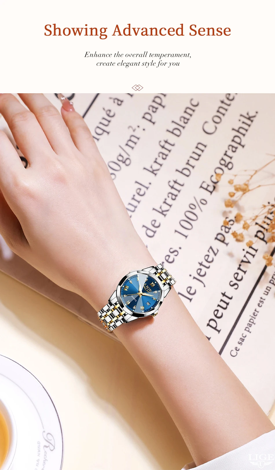 LIGE Orologio Donna - Styling casual