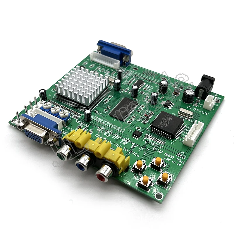 GBS 8200 아케이드 게임 컨버터 보드, CGA, YUV, EGA, RGB 신호-VGA, HD 비디오, 듀얼 출력, 비차폐 보호