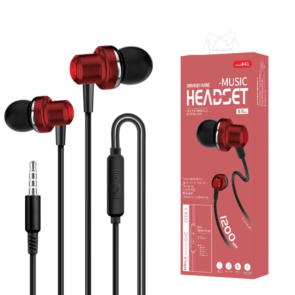 

Headset In Ear Earphones High Quality For Samsung High-Quality Sound Built-in Microphone With Mic Music Headset