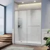 Glass Sliding Shower Door 48" W X 72" H Semi-Frameless Sliding Shower Door 1/4" Clear Glass Shower Doors 1
