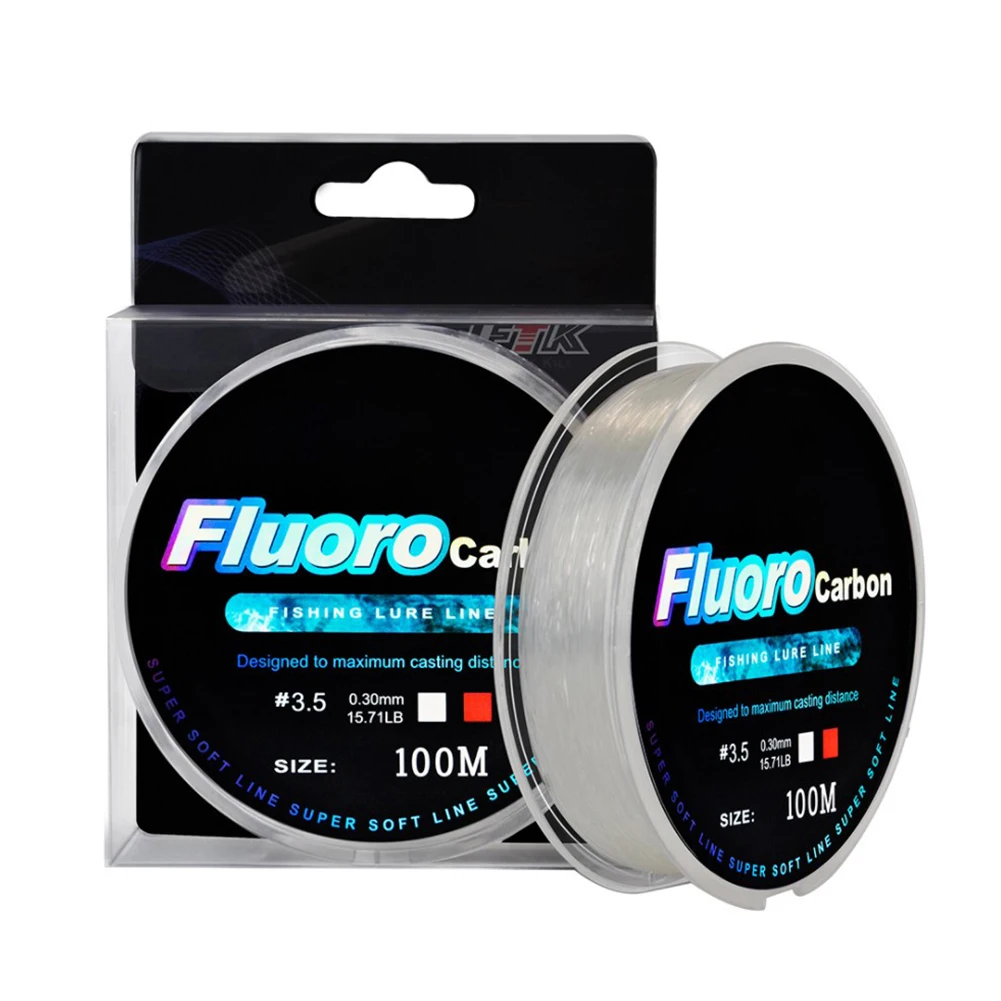 100m Fluorocarbon Fishing Line Carbon Fiber Leader Line Fly Fishing