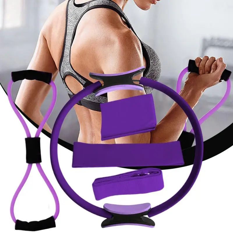 Pilates Equipment Set Chest Expander Resistance Loop Pilates Ring Circles Set Booty Bands Stretching Equipment For Legs Arms