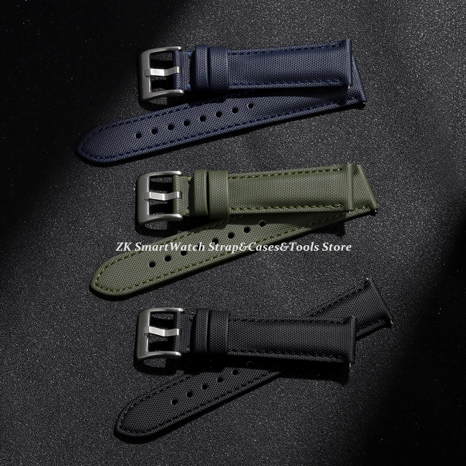 High-Quality Sailcloth Quick Release Waterproof Watch Bands for Men and Women (20mm/22mm)
