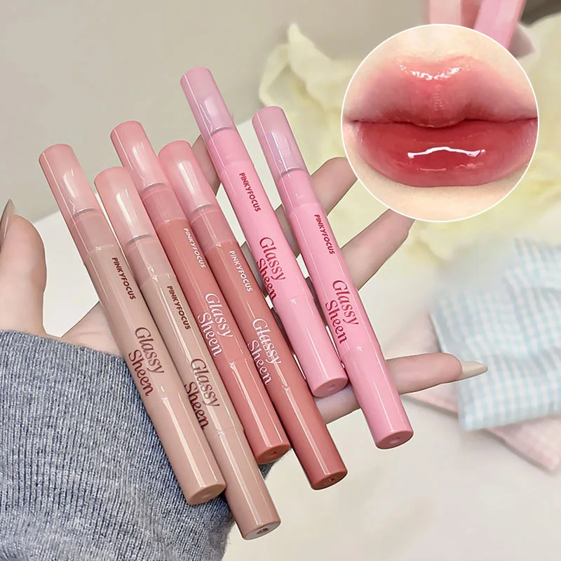 Radiant Moisturizing Lip Gloss with Water-Gloss Finish - Non-Sticky, Volumizing, and Complexion-Brightening