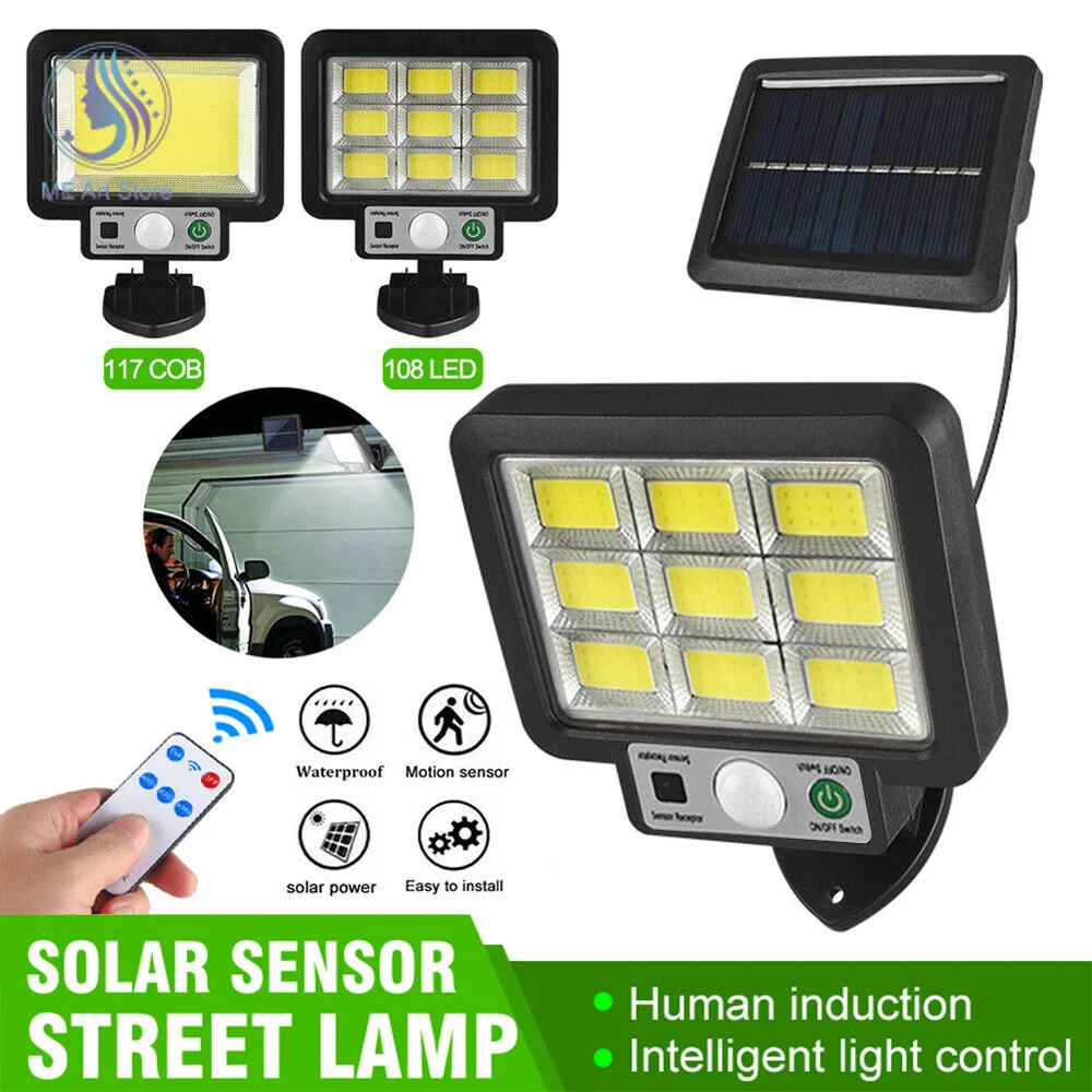 LED Solar Motion Sensor Light Split Type Remote Control Induction Wall Light Outdoor Waterproof Garden Street Light JX-F108 led solar street light waterproof outdoor motion sensor wall light 3 modes with remote control for garden fence path front door