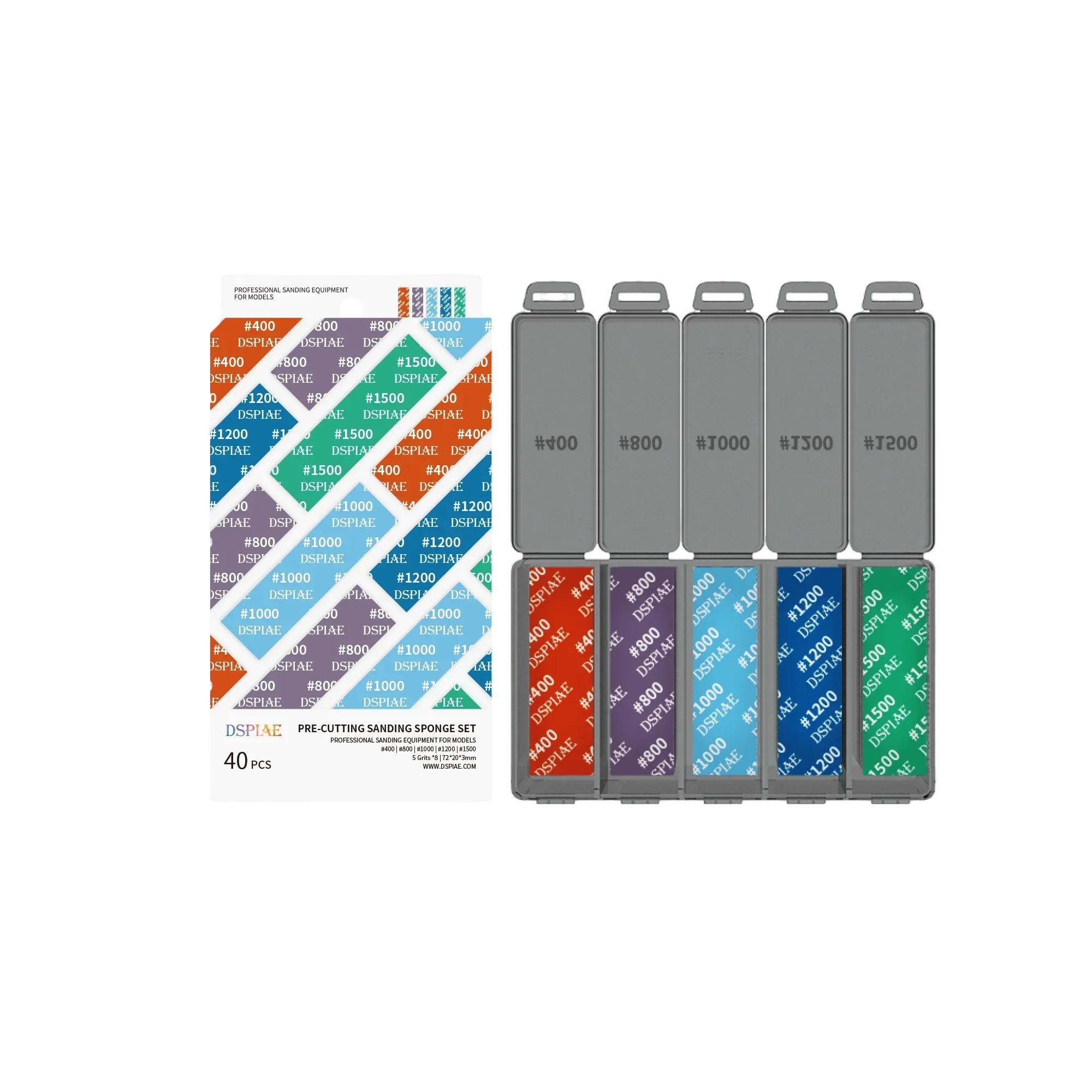 Sanding Sponge Set for Model Making and Arc Grinding