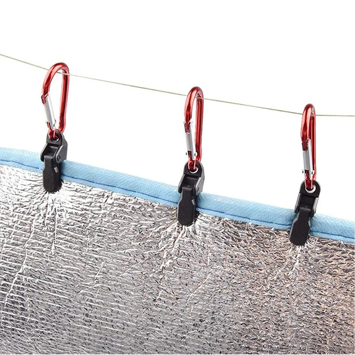 10Pcs Tarp Clips Crocodile Tent Awning Clamps Set Heavy Duty Lock Grip Instant Clip for Camping Canopy Tarps Caravan outdoor clips