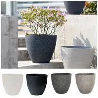 Frosted Imitation Stone Flower Pots Gardening Flowers Green Plant Pots European Style Thickened and Durable Plastic Flower Pots 2
