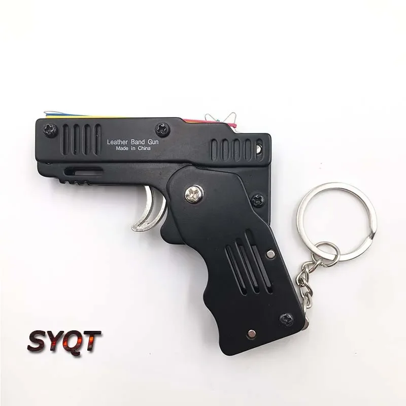 MINI pistolet à bande de caoutchouc pliable de haute qualité, outils de  plein air, Mini pistolet à bande de caoutchouc, jouet pour enfant, jouet à  cheveux continus - AliExpress