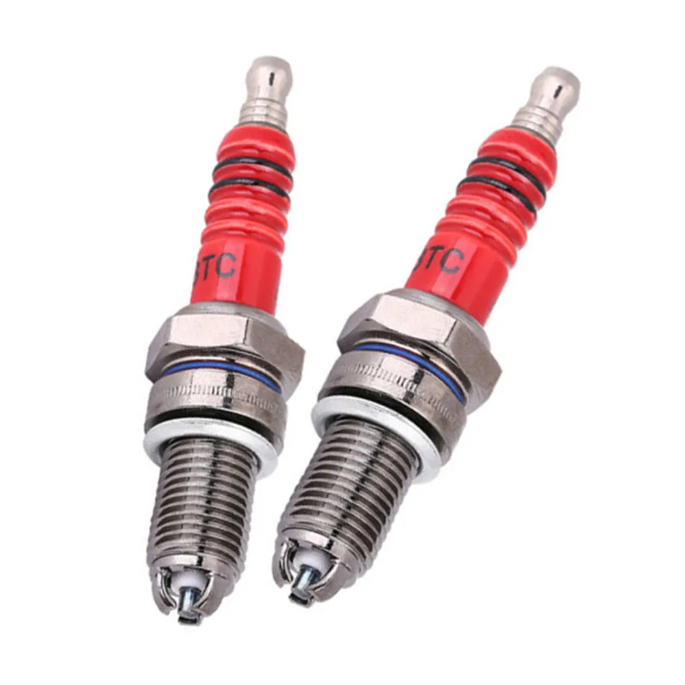 Racing Spark Plug Motorcycle Spark Plug 3 Triple Electrode A7TC D8TC 1/2Pcs For GY6 CG 50 70 110 125 150CC Motorcycle Atv Scooter Dirt Bike Go Kart