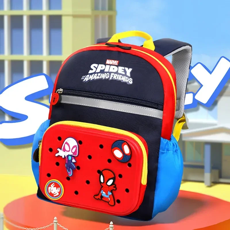 

Disney New Marvel School Bags For Boys Spider Man Kindergarten Backpack Student Shoulder Orthopedic Age 2-8 Kids Gift Mochila