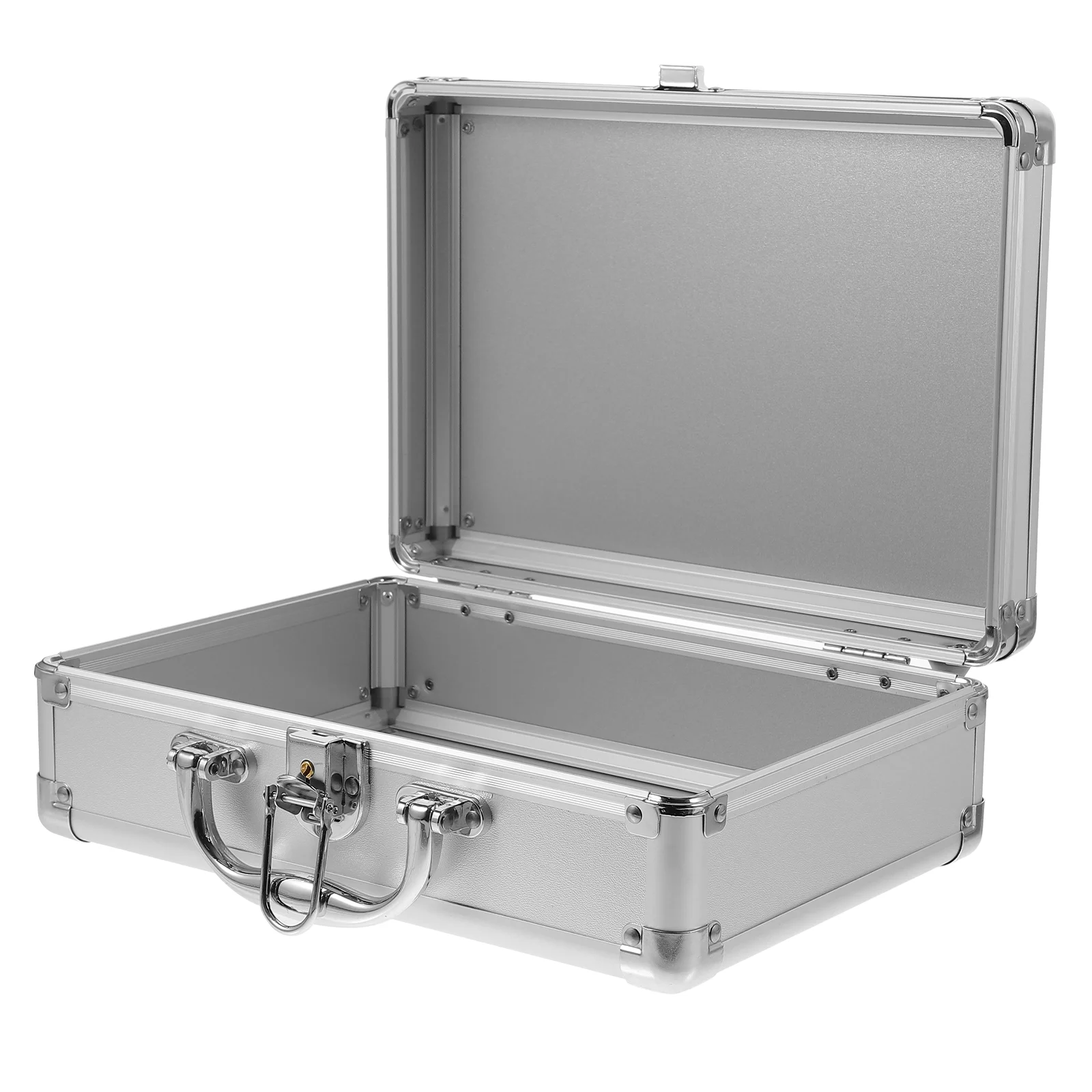 

Aluminum Alloy Briefcase Strong Hard Container Case Makeup Tools Storage Briefcase