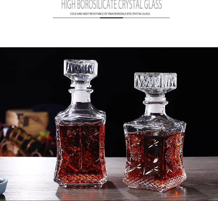 Description Picture 5 of item1PC 500/750ml Crystal Red Vintage Bottle Wine Decanter Whiskey Glass Lot Liqour Pourer Home Bar Vodka Beer Bottles Jar Jug