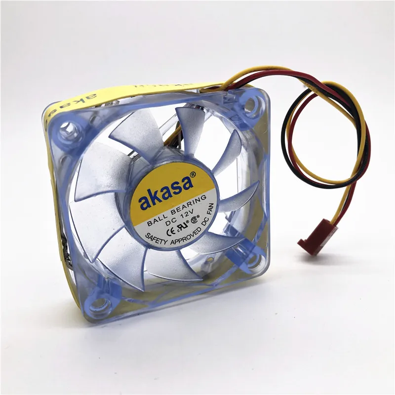 AKASA 60MM Ball Bearing Led Cooling fan 6CM 60*60*20MM DC12V 2.5W computer case LED with 3pin cooling fan dc fan