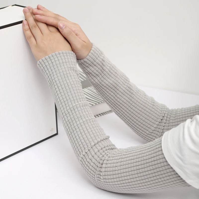 Winter Arm Sleeves Thickened Plush Warm Long Sleeve Anti-cold﻿ Running Jogging Fingerless Men Women Elbow Warmer Sleeves