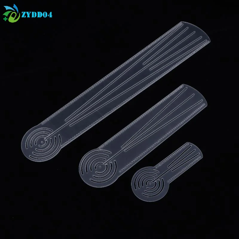 ● 1/2Pcs 다기능 만다라 드로잉 템플릿 아크릴 드로잉 눈금자 투명 원형 아크 직선 드로잉 도구