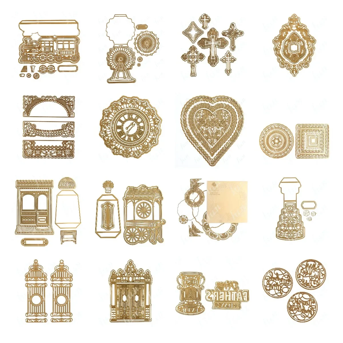 

Metal Cutting Dies New Arrivals 2024 Lace Clock Flower Frame Craft Scrapbooking Cut Die DIY Photo Albums Stencils Decoration