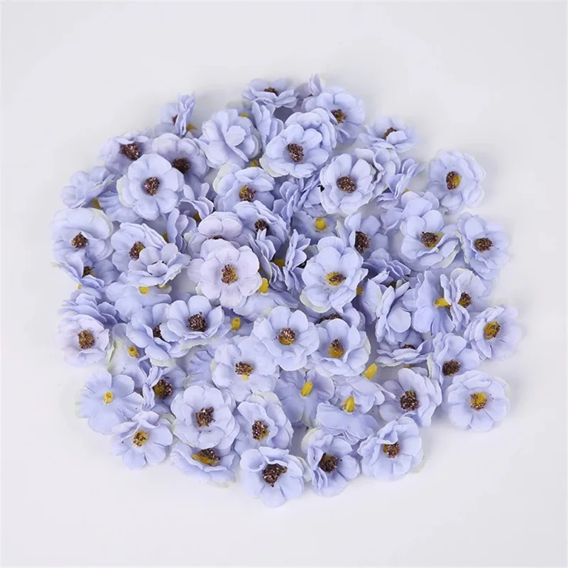 30 Stücke Mini Gänseblümchen Künstliche Blumenköpfe Künstliche Seidenblumen Party Hochzeit Dekoration Home Wand Dekor DIY Kranz Zubehör – Detail 13