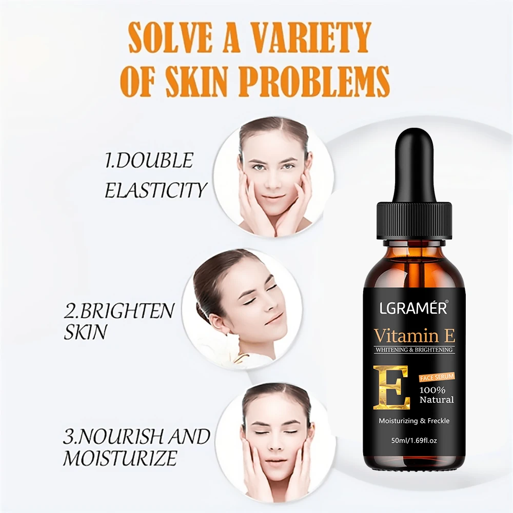 Vitamin E Face Serum Whitening Shrinking Pore Wrinkle Removing Blackspot Lightening Skin Care Essence Skin Care Product 3