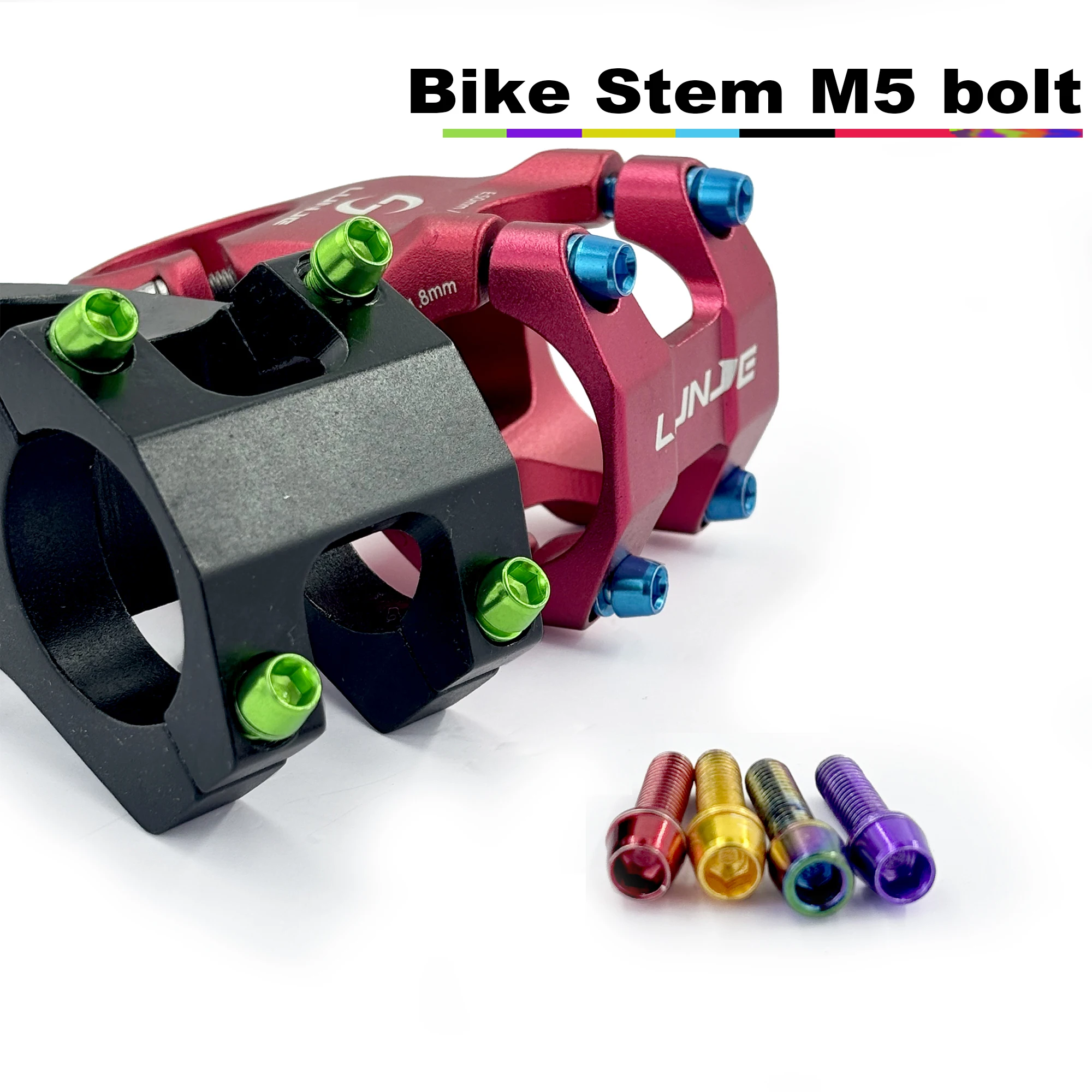 Bicycle Stem Bolts 6PCS M5 Alloy Steel Bolts M5*18mm For Bicycle Updating