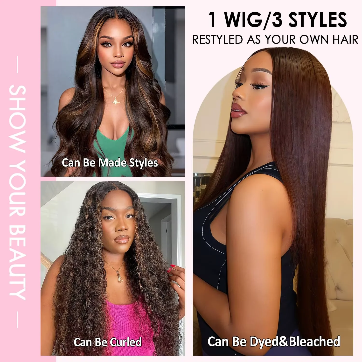 1B/30 Black and Blonde Highlights Bone Straight Human Hair Wigs 4/27 Highlight 13x4 13x6 HD Lace Human Hair Wig 30 36 Inch 4