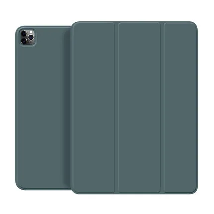 Soft Silicone Tri-Folding Stand Smart Tablet Case with Cover