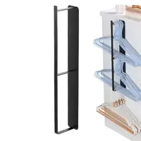 Clothes Hanger Holder Punch-Free Wall-Mounted Hanger Organizers and Storage Magnetic Absorption Wardrobe Balcony Clothes Hanger 1