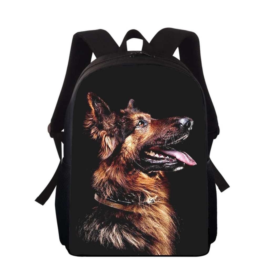German Shepherd Dog 15” 3D Print Kids Backpack Primary School Bags for Boys Girls Back Pack Students School Book Bags