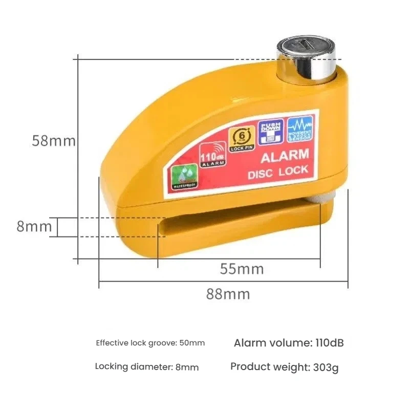 Waterproof Anti-Theft Aluminum Alloy Scooter and Bicycle Lock