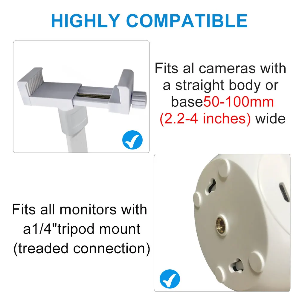 Camera Accessory Camera Holder Stand Universal Baby Monitor Holder Longer Flexible Silicon Baby Camera Stand IP Camera Mount Hole-Free Crib Cradle Rod