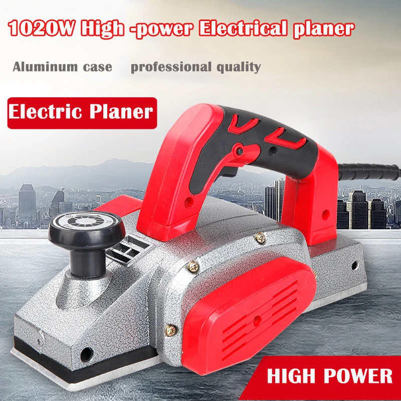 1100W Electric Planer Household Portable 220V multifunctional woodworking planer planing machine Handheld Wood Cutting Tool