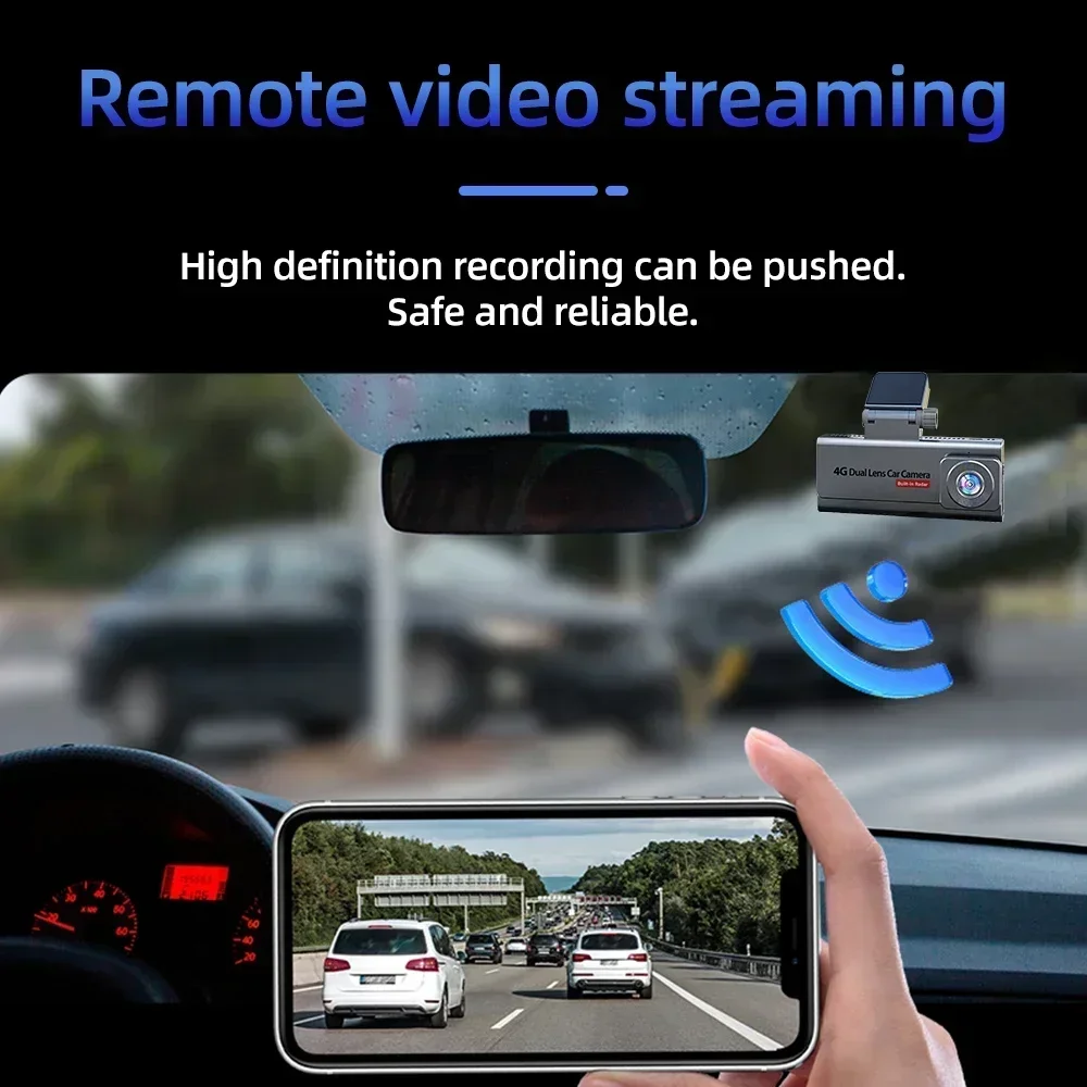PEGATAH 4K 4G Sim Car Surveillance Camera Dual Lens Dashcam Human Detection All Round 24/7 Parking Monitoring Remote Live View