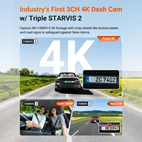 Vantrue N4 Pro S 3 canaux DashCam STARVIS 2 HDR IR Vision nocturne 4K + 1080P + 2.5K caméra arrière étanche Wi-Fi GPS 24h Mode de stationnement 2
