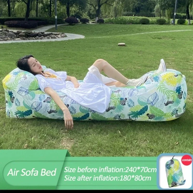 Premium Outdoor Inflatable Air Sofa Bed - Lazy Bag Beach Lounger, 240x70cm