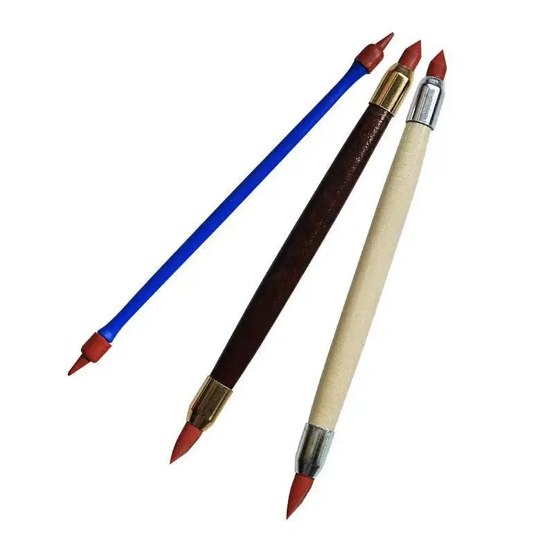 Silicon Rubber Shaper Pens Pottery Clay Sculpture Carving Tool Double-head Ceramics Clay Modeling Shaping Tools 3Pcs