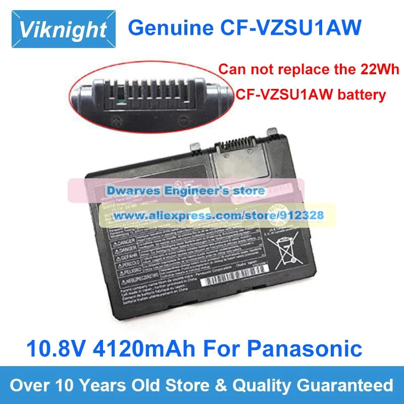 

Genuine 6-Cell 10.8V 4120mAh CF-VZSU1AW Battery CF-VZSU1BW For Panasonic Toughbook CF-33 Tablet CF-33 MK1