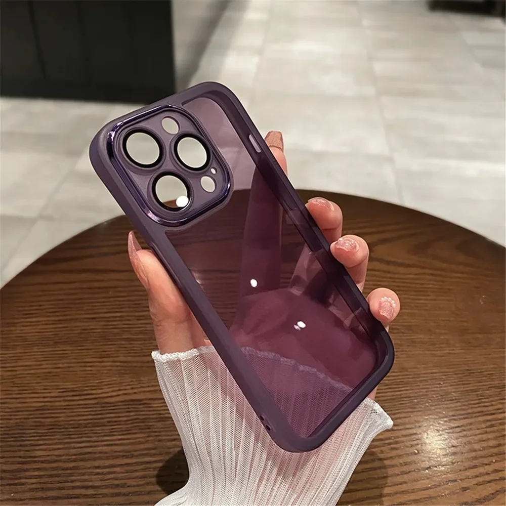 Soft Silicone Transparent Phone Case with Camera Protection
