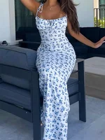 Elegant Floral Spaghetti Strap Dress - Image 4