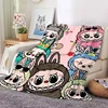 Cute Elf LABUBU Cartoon Blanket Soft and Comfortable Flannel Blanket Children's Nap Blanket Can Be  picnic blanket 4