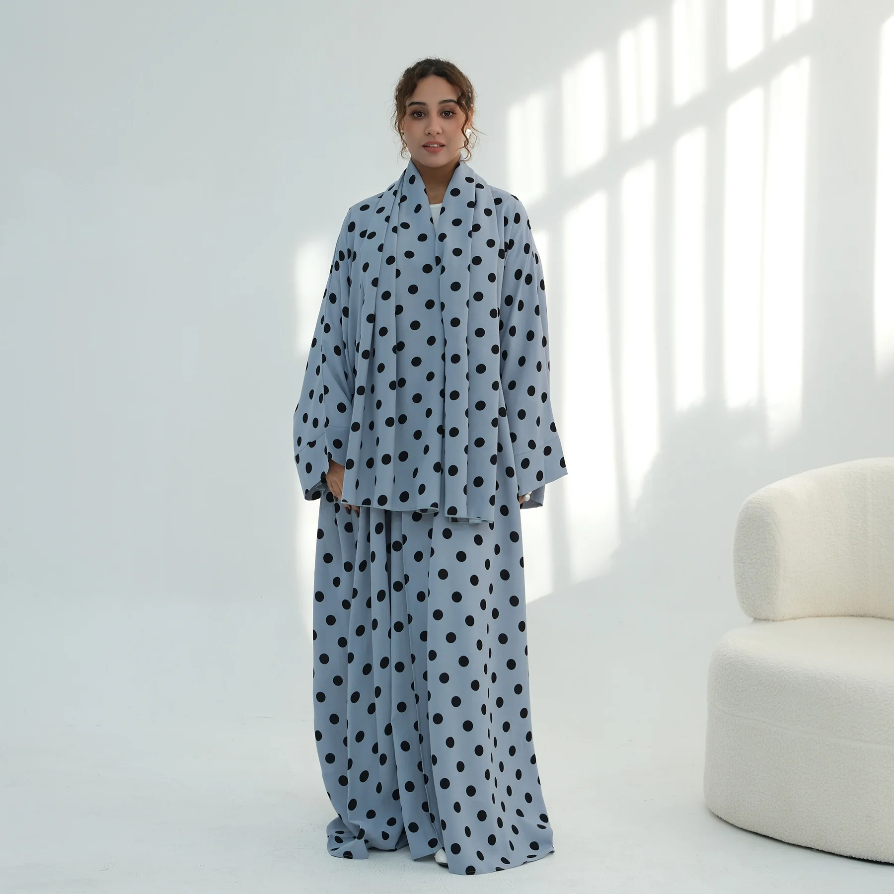 Blue abaya scarf