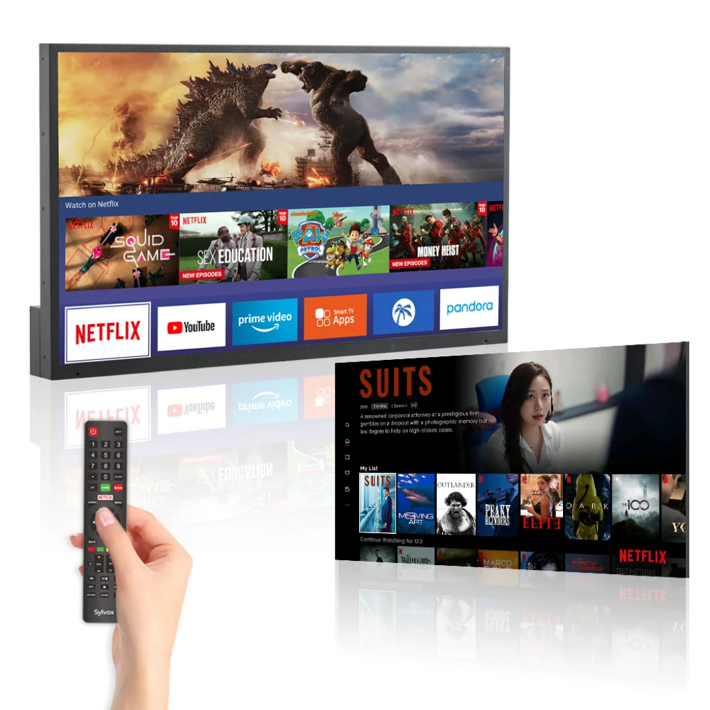 Uso Esterno 75 Pollici Smart Tv 4K Display Lcd Tv Impermeabile Led Tv Per Piscina