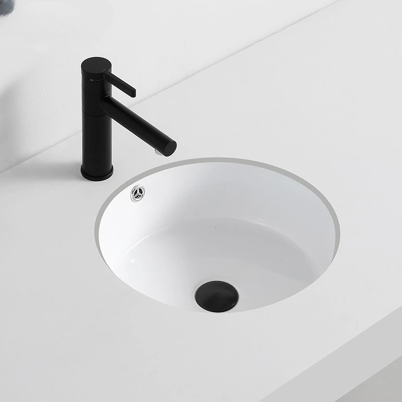 

Round flat undermount basin built-in wash basin single basin mini small size balcony ceramic household washbasin