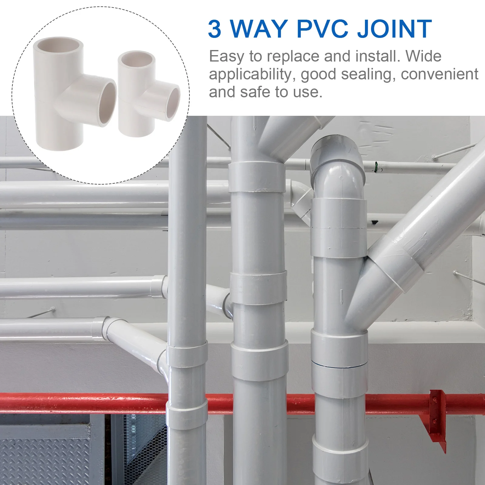 30 Pcs T-Elbow Fittings Way Shape Part Tube Accessory Water PVC Joint Connector