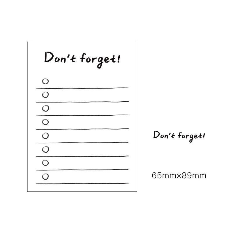 Mini Basic Memo Pad Portable 50 Sheets Paper Wish Check List To Do Note Office School A7430