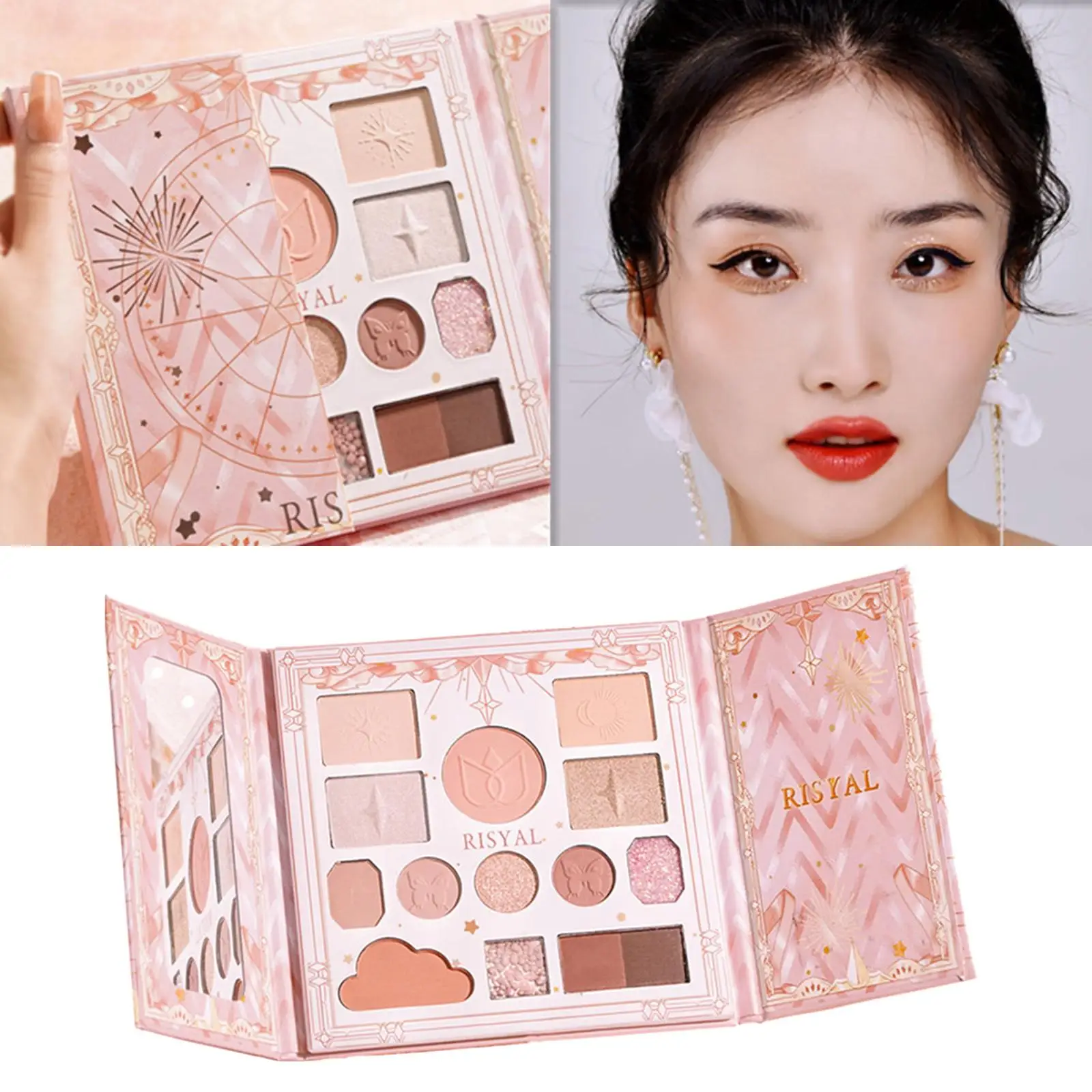 

Палитра теней для век, натуральные оттенки, пигментированные стойкие пудры, гладкие тени для век, Палетка для макияжа, повседневное использование, 14 цветов