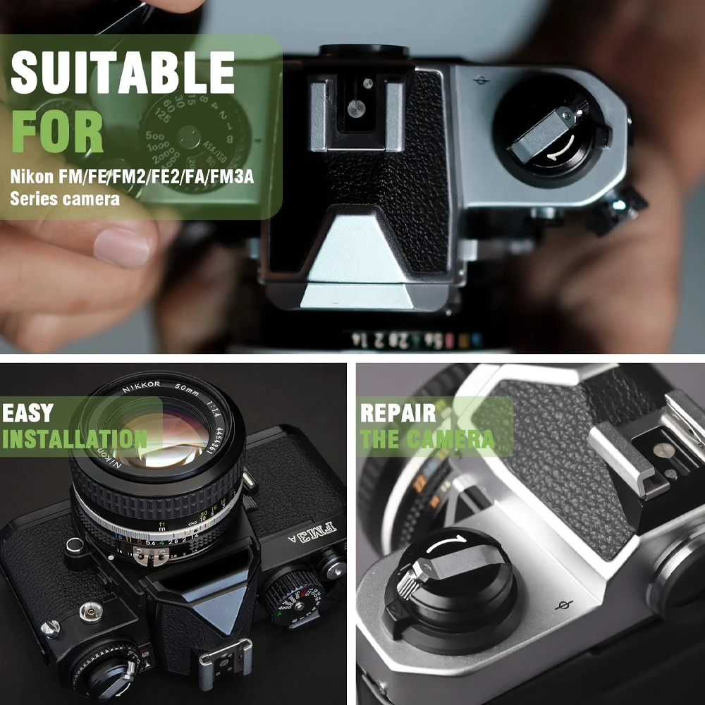 交換用ニコン OEM フィルム巻き戻しノブ修理アセンブリ FM/FE/FM2/FE2