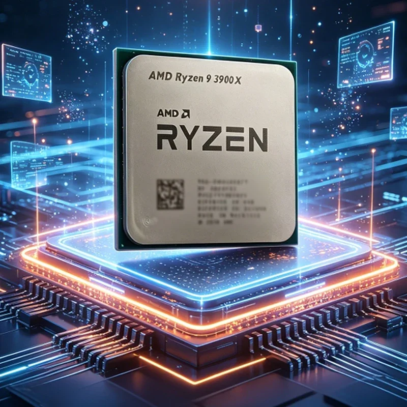 AMD 라이젠 9 3900X 데스크탑 프로세서 12코어 24스레드 3.84.6GHz 7nm Zen2 AM4 소켓 6MB L2 64MB L3 105W PCIe 4.0 게이밍 CPU 트레이