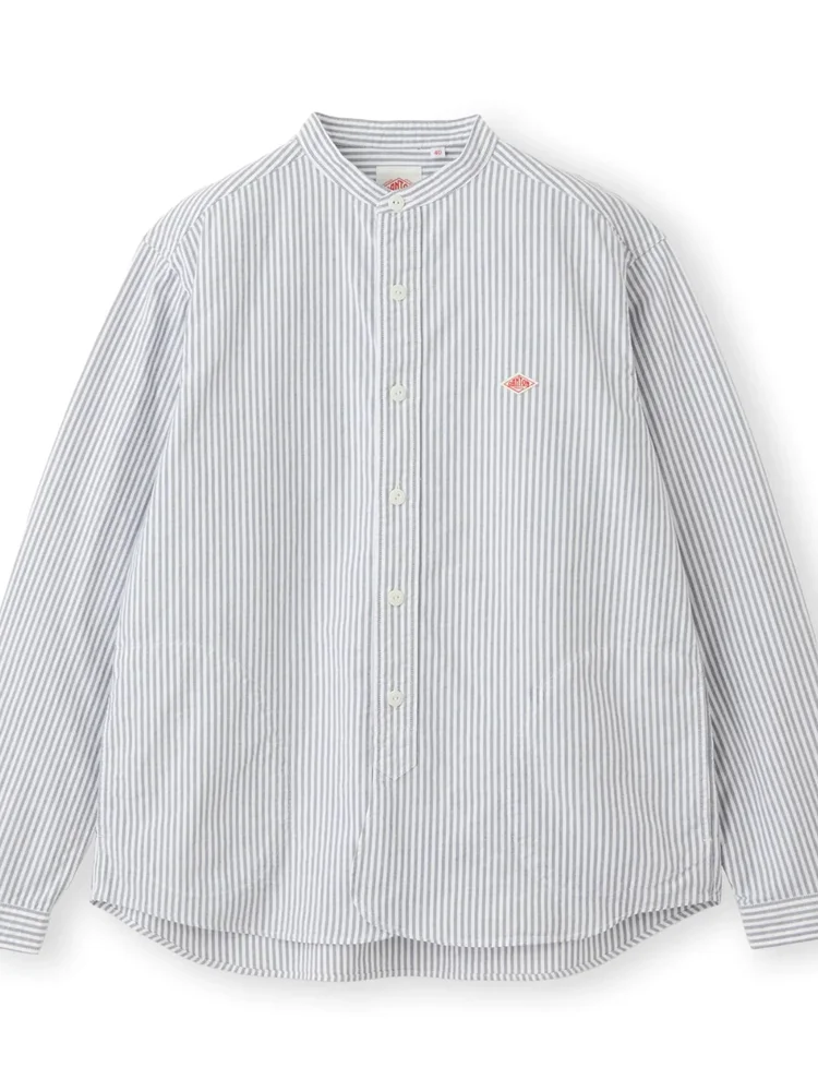 ex Long Sve Pure Cotton Loose Fit irt Stand Collar Striped Spring Summer New Waable Breathable Comfortable Retro S...