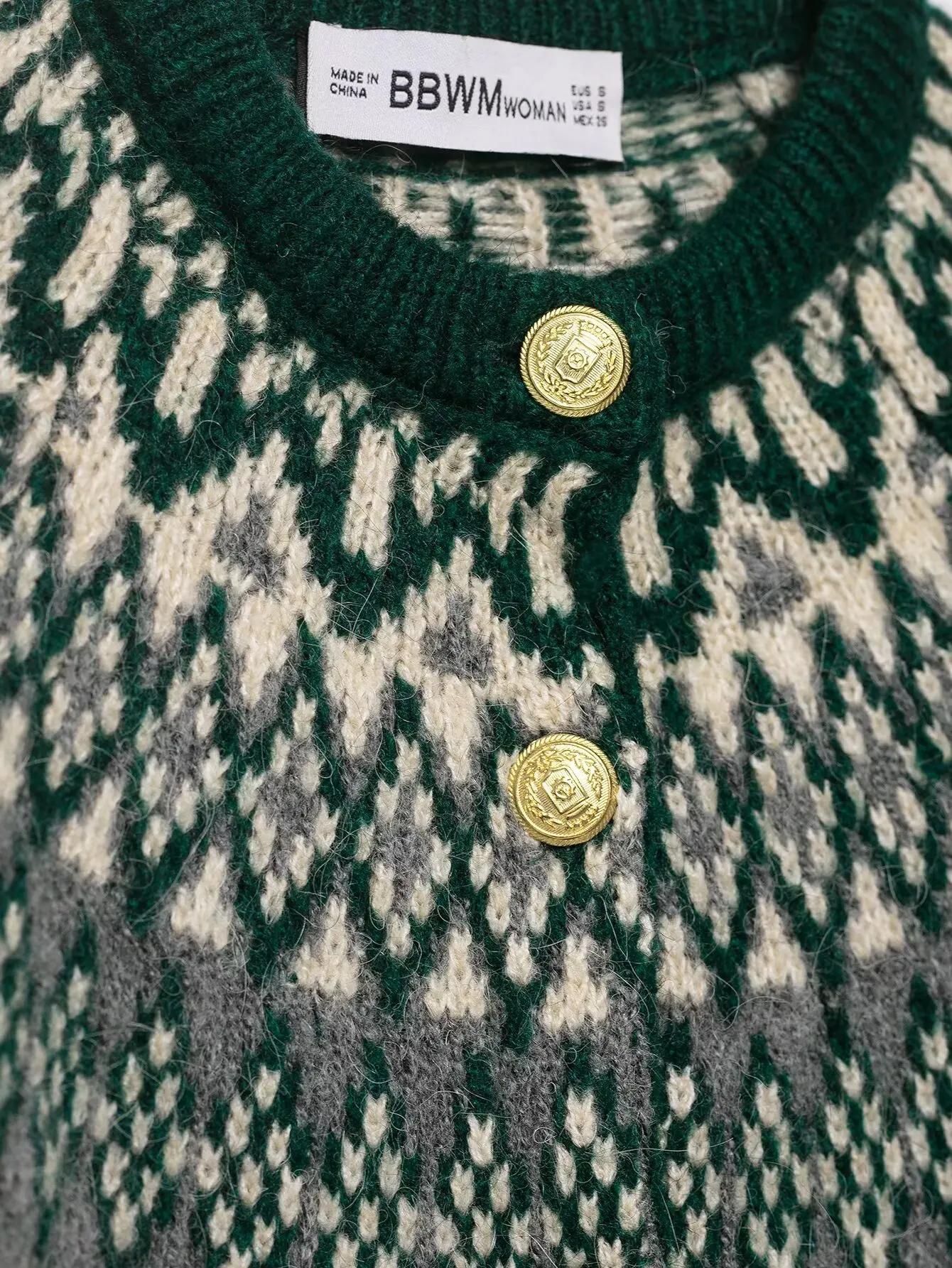 Women Short Sleeve Jacquard Sweater Cardigan Spring Autumn Vintage Short Knitted Jacket Lady Casual Versatile Knitted Street Top