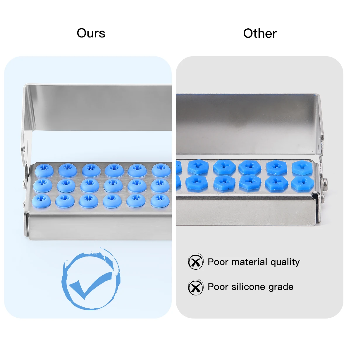 8/30 Löcher Zahnbohrerhalter Sterilisator Endo File Desinfection Box Organizer 135 ℃ Autoklavierbares, sterilisierbares Laborgerät AZDENT – Detail 3